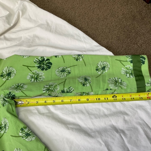 Mac & Jac Long Green Floral Cotton Fitted Jacket (size 8/10) - Picture 9 of 13